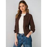 Mango Polo Neck Knitted Jacket