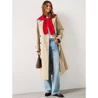 Mango Long Oversized Double Breasted Trench Coat