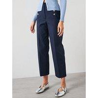 Mango Straight Trousers With Jewel Buttons