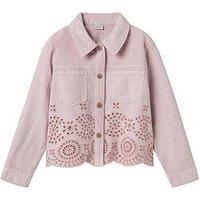 Name It Girls Cutwork Denim Jacket - Burnished Lilac
