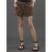 Religion Galaxy Suede Shorts - Brown