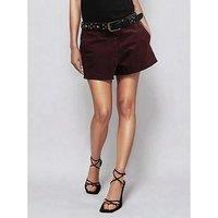 Religion Galaxy Suede Shorts - Red