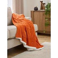 Very Home Pumpkin Fleece Throw 150X200Cm