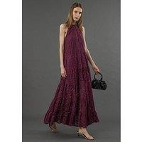 Religion Eileen Tiered Maxi Lace Dress - Red