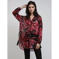 Religion Flash Oversized Tassel Shirt - Black