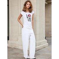 Religion Love Graphic Spirit T-Shirt - White