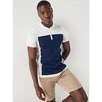 Gym King Men'S Colour Block Polo - Beige