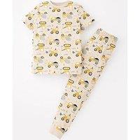 Mini V By Very Boys Digger Pyjama Set - Stone