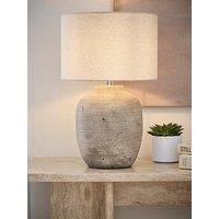 Very Home Worn Concrete Ceramic Table Lamp