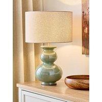 Very Home Green Reactive Glaze Table Lamp