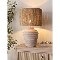 Michelle Keegan Home Mk Ribbed Ceramic Urn Table Lamp