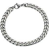 H. Samuel Stainless Steel Bracelet. 8.5" Curb Bracelet
