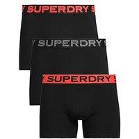 Superdry Boxer Briefs Triple Pack - Black