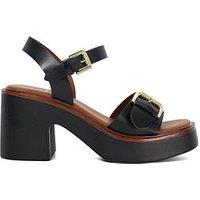 Dune London Jupiter Leather Sandals - Black