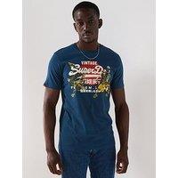 Superdry Vl Tokyo Relaxed T-Shirt -Blue
