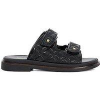 Dune London Lottais Leather Sandals - Black