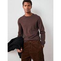 The Very Collection High Crew Neck Jumper - Brown