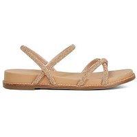 Dune London Levia Embellished Strap Flat Sandal - Blush