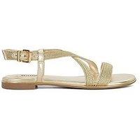Dune London Lope Rope Flat Sandals - Gold