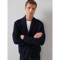 The Very Collection Chunky Textured Shawl Cardigan - Navy