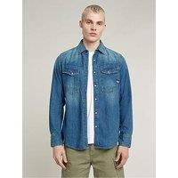 G-Star Raw G Star Dakota Long Sleeve Slim Fit Shirt - Blue