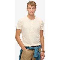 Superdry Merchant Short Sleeve Grandad Jersey T-Shirt - Cream