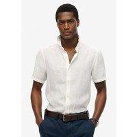 Superdry Vacation Linen Short Sleeve Shirt - White