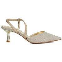 Dune London Citrus Glitter Court Shoes - Ecru