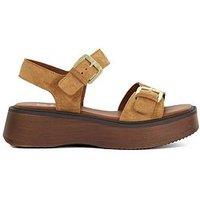 Dune London Luno Casual Flatform Sandals - Sand