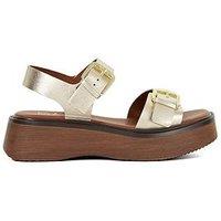 Dune London Luno Casual Flatform Sandals - Gold