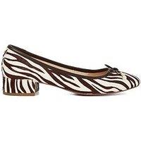 Dune London Amazing Block Heel Ballerina - Zebra