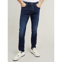 G-Star Raw G Star 3301 Slim Tapered Dark Wash Jeans - Dark Blue