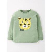 Mini V By Very Boys Long Sleeve Animal T-Shirt - Green