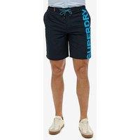 Superdry Classic 19 Logo Board Swim Shorts - Navy