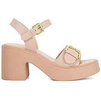 Dune London Jupiter Leather Sandals - Blush