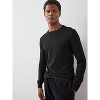 The Very Collection High Neck Crew Neck Jumper With Wool - Black