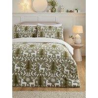 Very Home Stag Woodland Fleece Duvet Cover Set