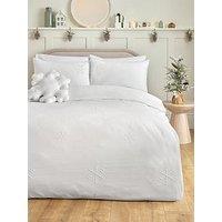 Very Home Snowflake Embossed Duvet Set - Db