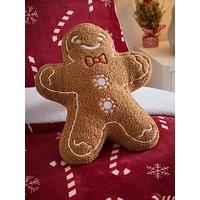Very Home Gingerbread Man Shaped Cushion