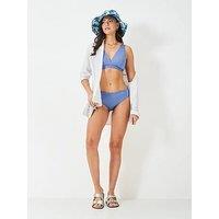 Crew Clothing Scalloped Bikini Top - Navy