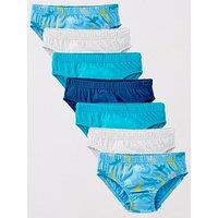 Mini V By Very Boys 7 Pack Dinosaur Briefs - Multi