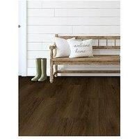Floor Pops Pack Of 7 Dark Oak Wood Peel & Stick Floor Planks