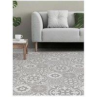 Floor Pops Pack Of 6 Valencia Grey Peel & Stick Floor Tiles