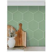 Inhome Hexagon Green Peel & Stick Luxury Wall Tiles