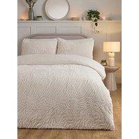 Very Home Zebra Carved Faux Fur Duvet Cover Set