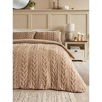 Very Home Cosy Cable Knit Fleece Duvet Cover Set