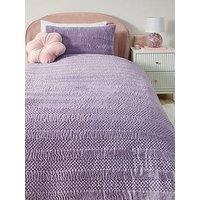 Very Home Embossed Faux Fur Stripe Duvet Set - Sb