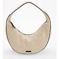 Calvin Klein Large Crescent Shoulder Bag & Beige