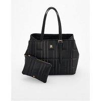 Tommy Hilfiger Quilted Tote Bag - Black