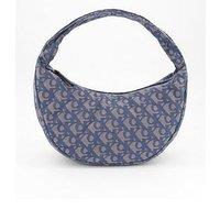 Calvin Klein Jeans Ckj Monogram Medium Shoulder Bag & Blue/ Purple
